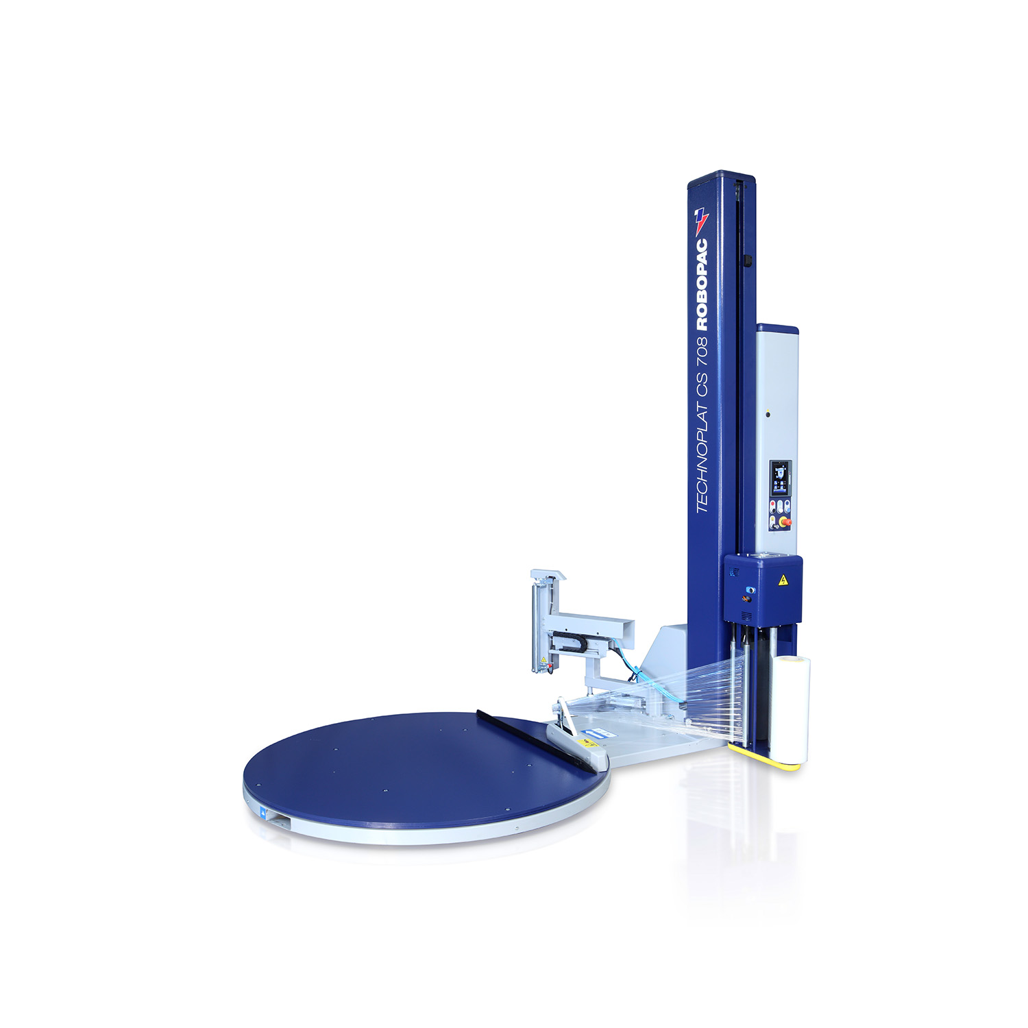 Technoplat 708 CS or CW semi-automatic turntable stretch wrapper