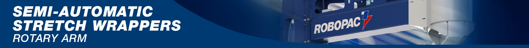Semi-automatic stretch wrappers rotary arm