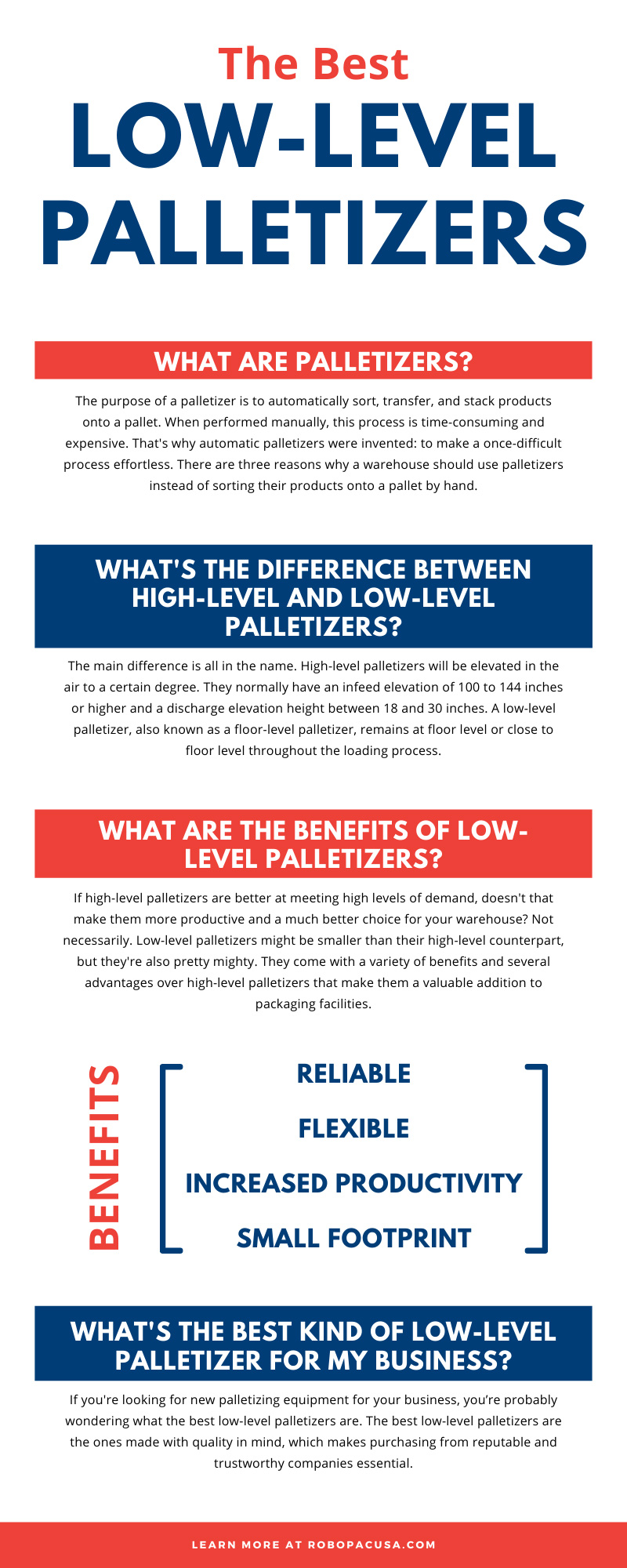 Low-Level Palletizers