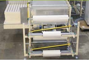 Sotemapack Tirafilm 130 T90 reel supports Sotemapack TotalPack 130 sealing bar unit