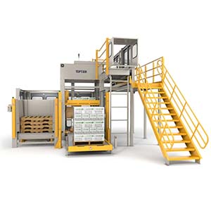 High infeed conventional palletizer